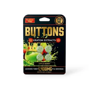 Buttons Kratom Extracts Chewable Tablets Apple Berry 350mg
