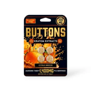 Buttons Kratom Extracts Chewable Tablets Citrus Breeze 350mg