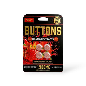 Buttons Kratom Extracts Chewable Tablets Strawberry Splash 350mg